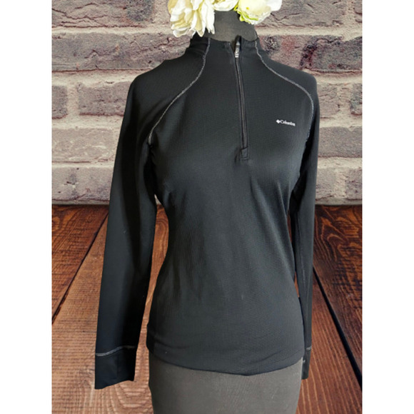 COLUMBIA Ladies black omni heat 1/4 zip pullover - Size Small - Picture 1 of 5